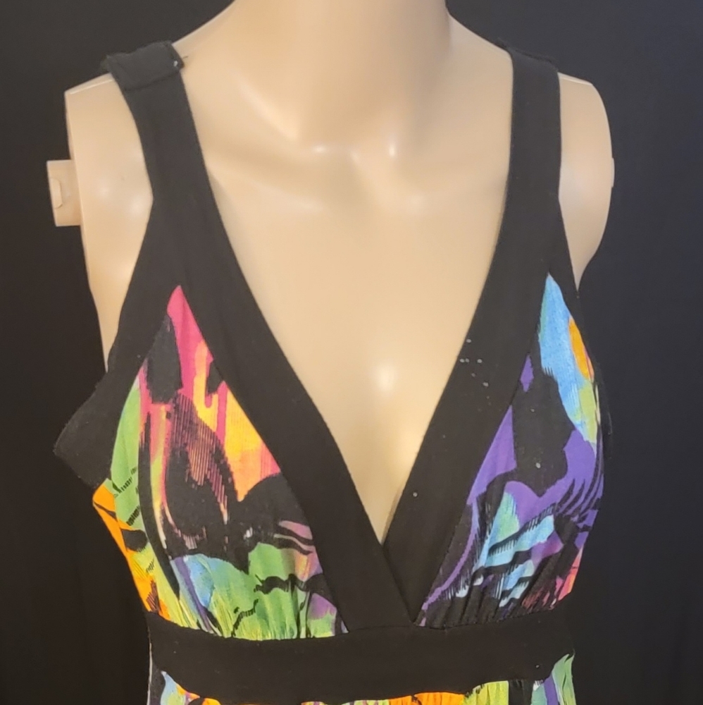 Karen Kane Black Stretch wide strap dress